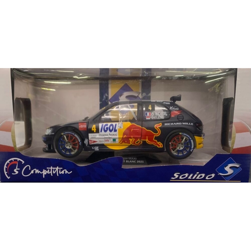 MINIATURA 1:18 SOLIDO COMPETITION PEUGEOT 306 MAXI RALLY DU MOUNT BLANC 2021