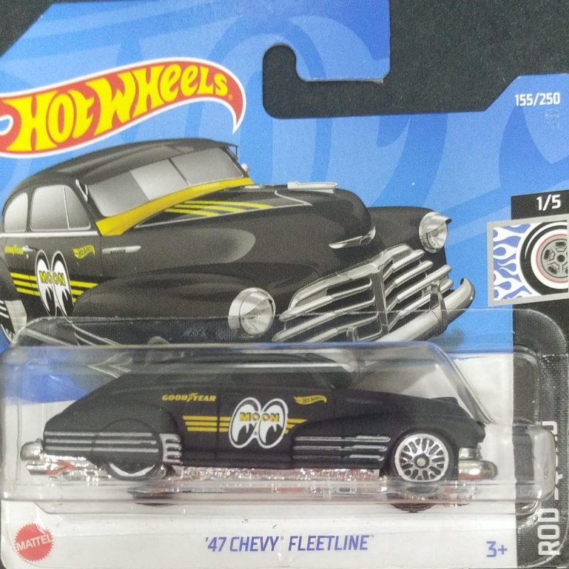 HOT WHEELS - ´47 CHEVY FLEETLINE PRETO DE 2021 1/5 COM BLISTER PEQUENO