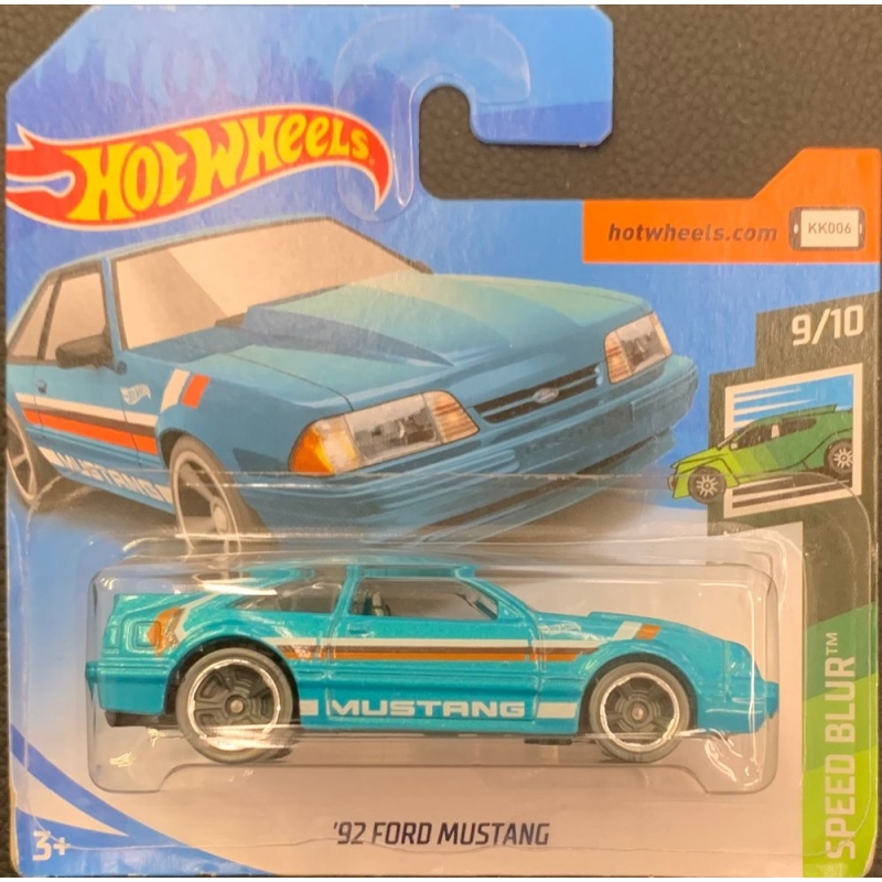 HOT WHEELS - ´92 FORD MUSTANG AZUL DE 2018 9/10 COM BLISTER PEQUENO