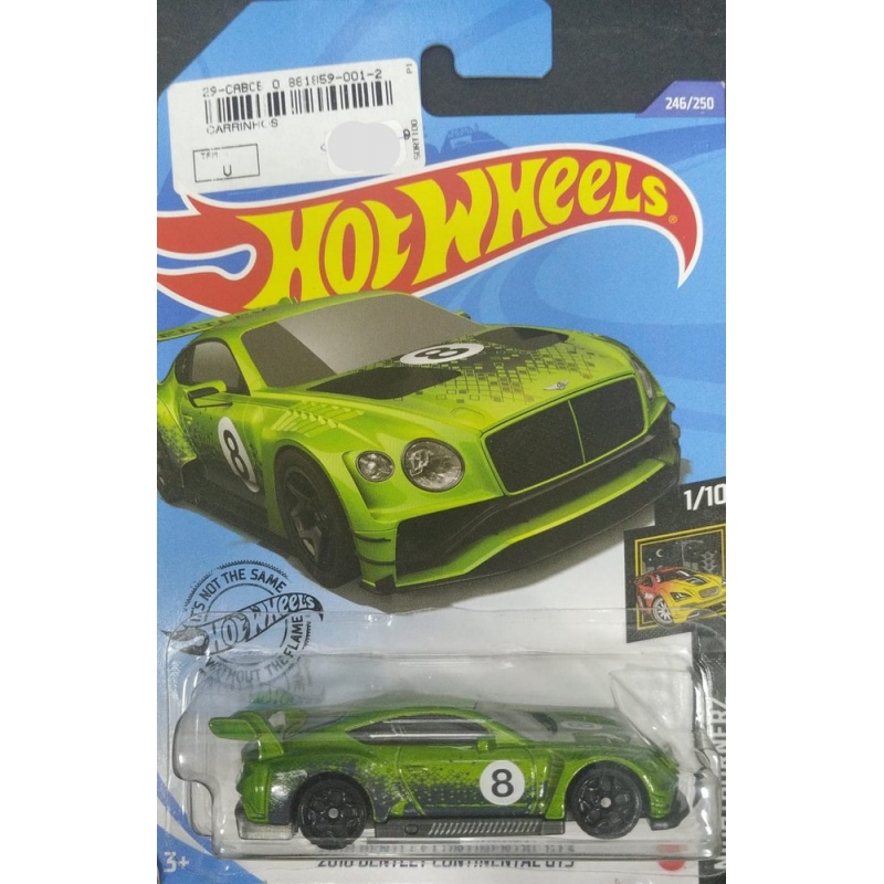 HOT WHEELS 2018 BENTLEY CONTINENTAL GT3 1/10 VERDE 2018 EMBALAGEM NORMAL