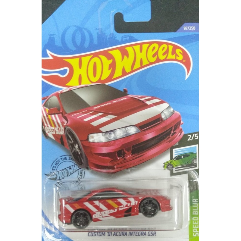 HOT WHEELS CUSTOM ´01 ACURA INTEGRA GSR 2/5 2018 VERMELHO EMBALAGEM NORMAL