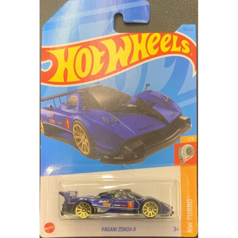 HOT WHEELS PAGANI ZONDA R 1/5 2021 AZUL COM EMBALAGEM NORMAL