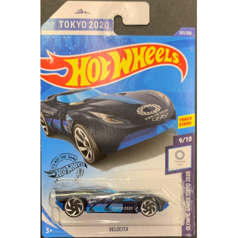 HOT WHEELS - TOKYO 2020 VELOCTA AZUL DE 2018 9/10 COM BLISTER NORMAL