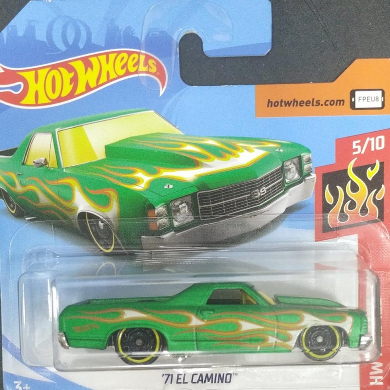 HOT WHEELS 71 EL CAMINO 5/10 VERDE 2018 EMBALAGEM PEQUENA