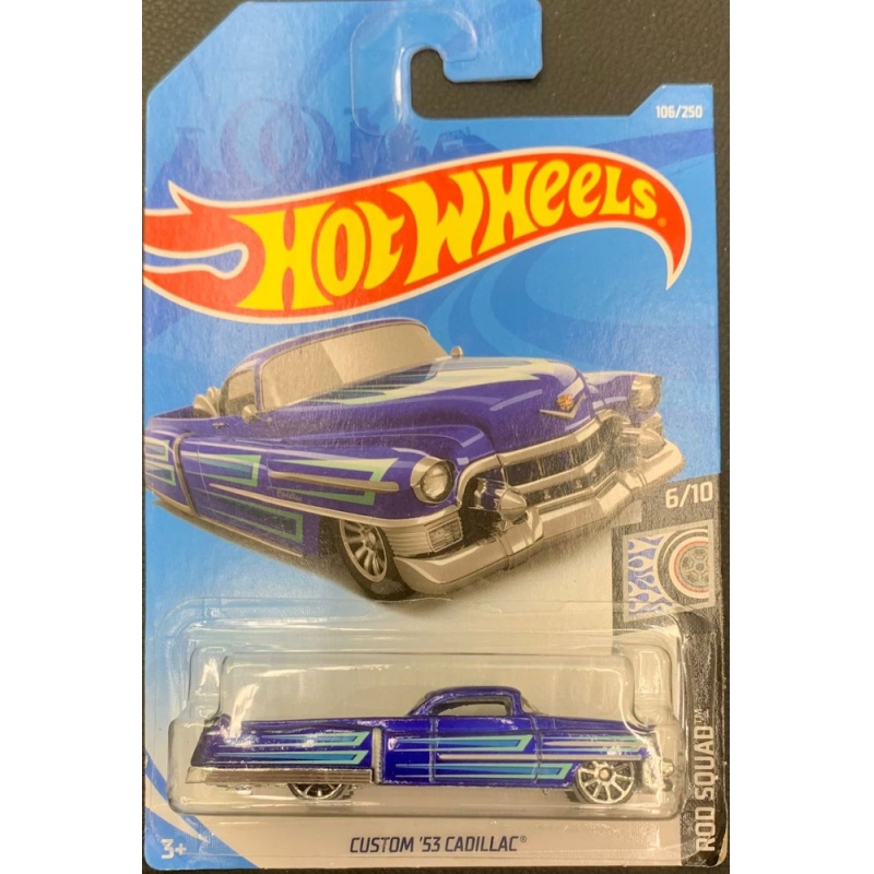 HOT WHEELS - CUSTOM ´53 CADILLAC AZUL DE 2017 6/10 COM BLISTER NORMAL