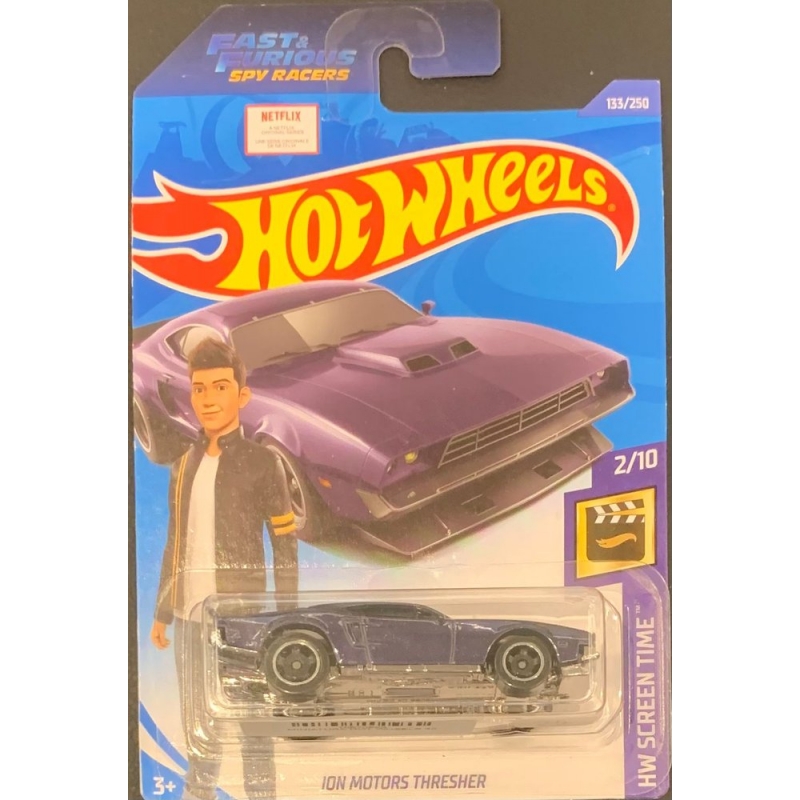 HOT WHEELS - ION MOTORS THRESHER ROXO DE 2018 2/10 COM BLISTER NORMAL