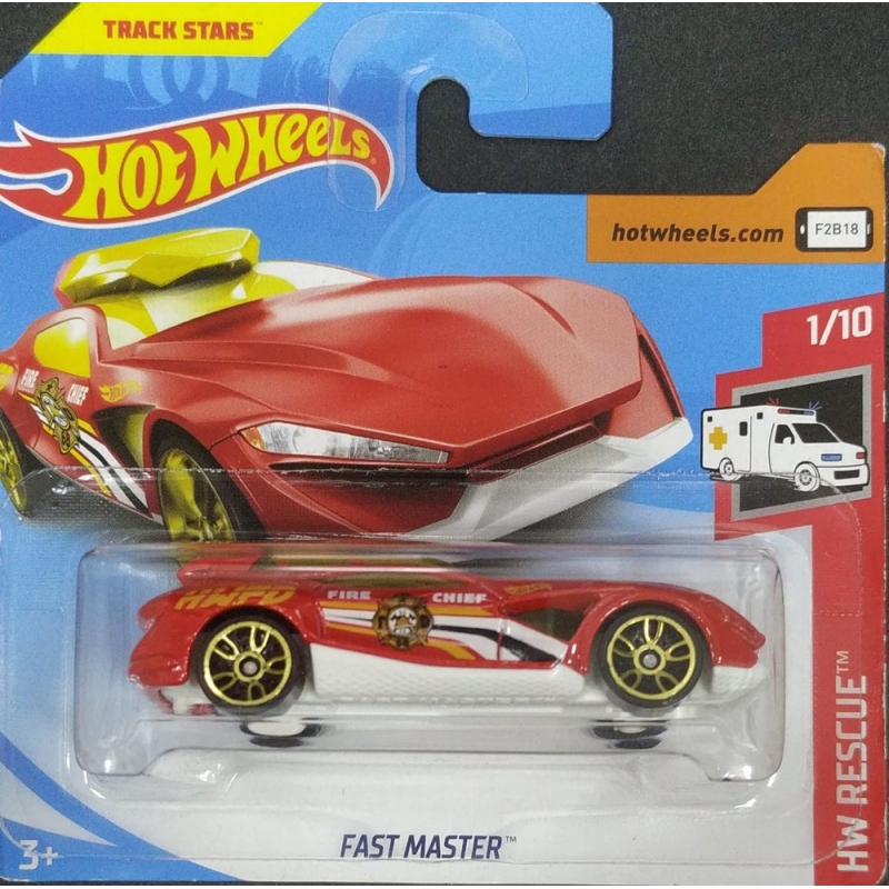 HOT WHEELS FAST MASTER 1/10 2018 TRACK STARS EMBALAGEM PEQUENA