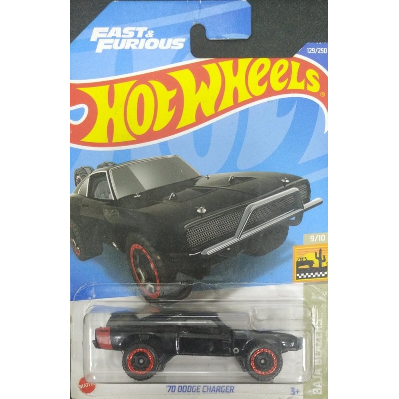 HOT WHELS FAST E FURIOUS 70 DODGE CHARGER 9/10 2021 EMBALAGEM NORMAL