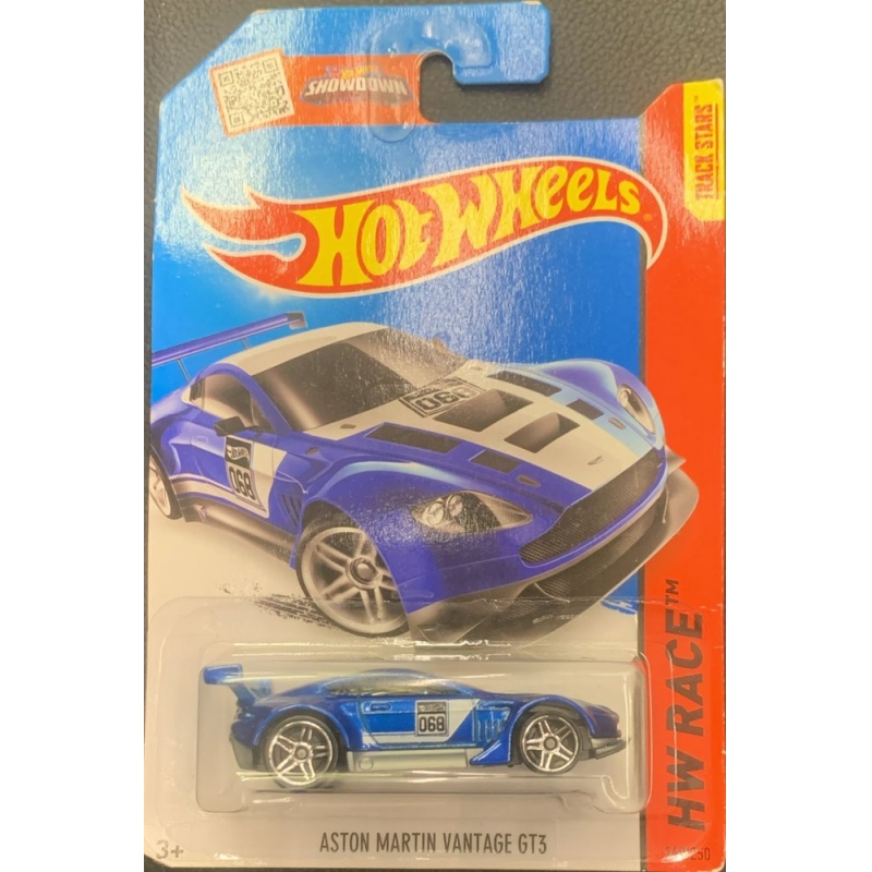 HOT WHEELS ASTOM MARTIN VANTAGE GT3 2013 AZUL COM EMBALAGEM NORMAL