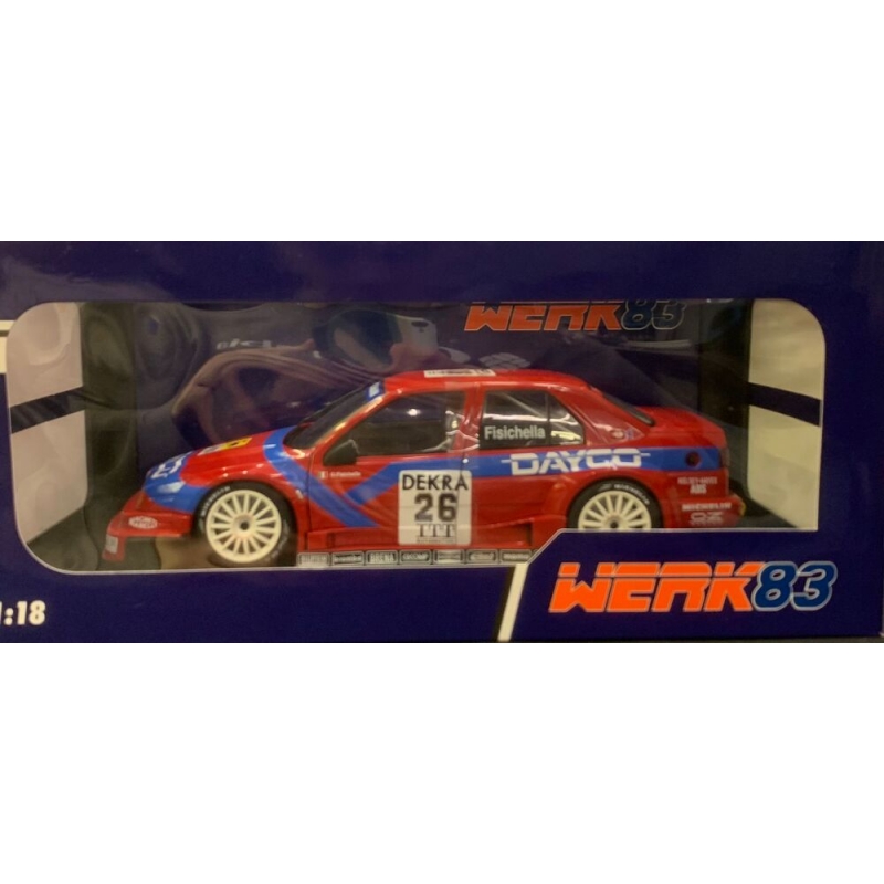 MINIATURA WERK83 1:18 ALFA ROMEO 155 V6 Ti DTM/TC 1995 VERMELHO