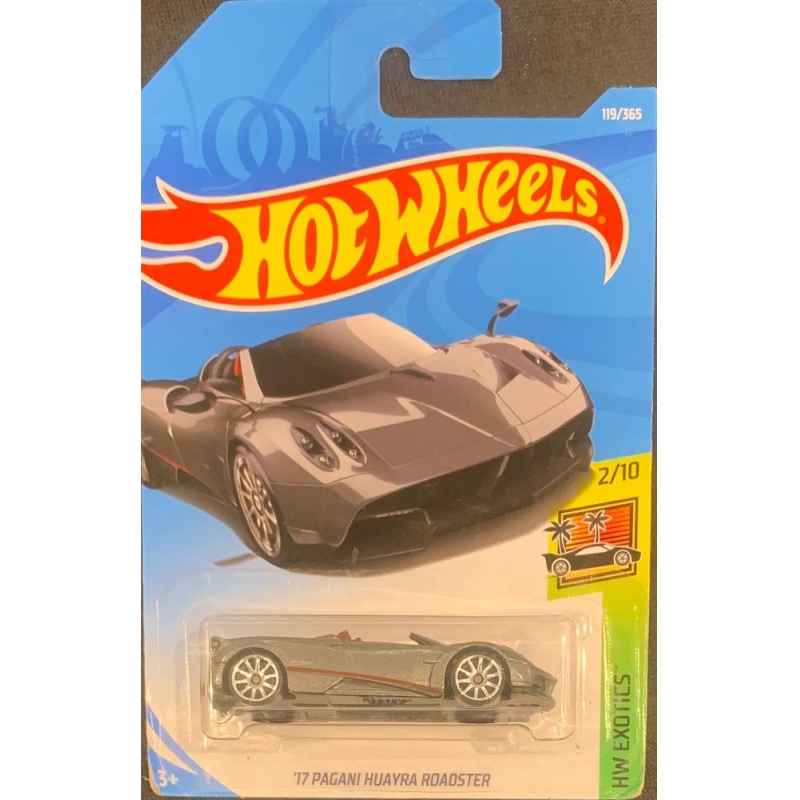 HOT WHEELS - ´17 PAGANI HUAYRA ROADSTER CINZA DE 2017 2/10 COM BLISTER NORMAL