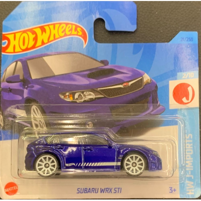 HOT WHEELS - SUBARU WRX STI AZUL DE 2021 2/10 COM BLISTER PEQUENO