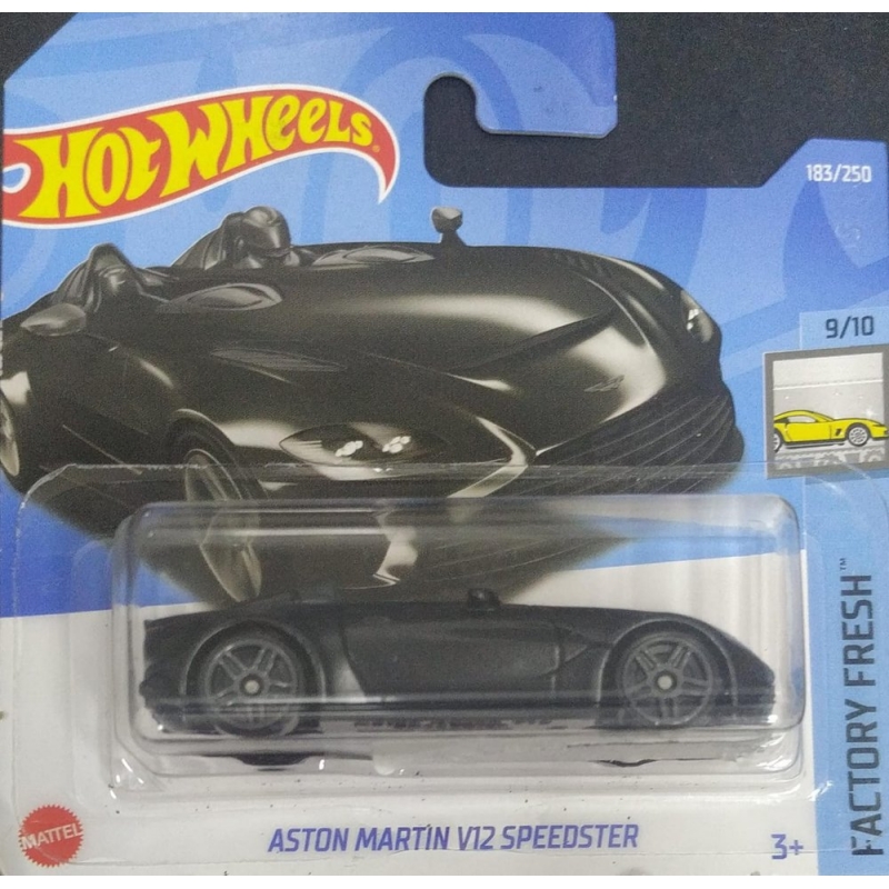 HIT WHEELS ASTON MARTIN V12 SPEEDSTER DE 2021 PRETO 9/10 COM BLISTER PEQUENO