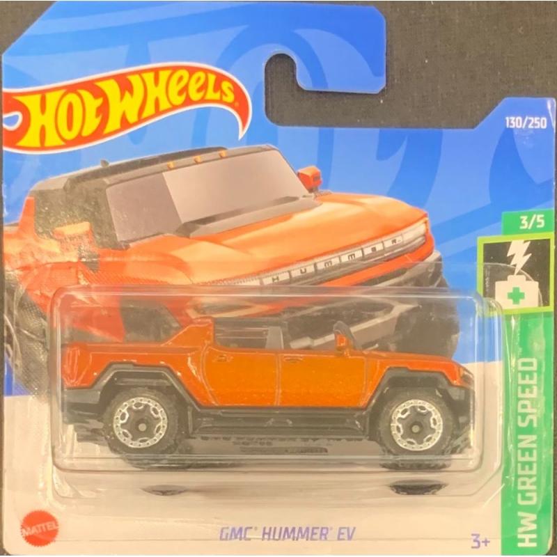 HOT WHEELS - GMC HUMMER EV LARANJA DE 2021 3/5 COM BLISTER PEQUENO