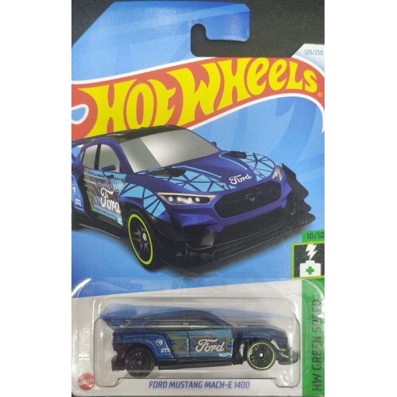 HOT WHEELS T-HUNT FORD MUSTANG MACH-E 1400 10/10 AZUL 2021 EMBALAGEM NORMAL