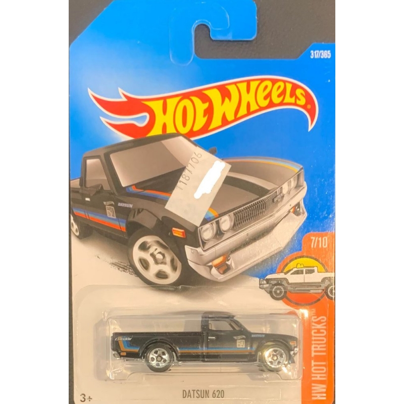 HOT WHEELS - DATSUN 620 PRETO DE 2015 7/10 COM BLISTER NORMAL