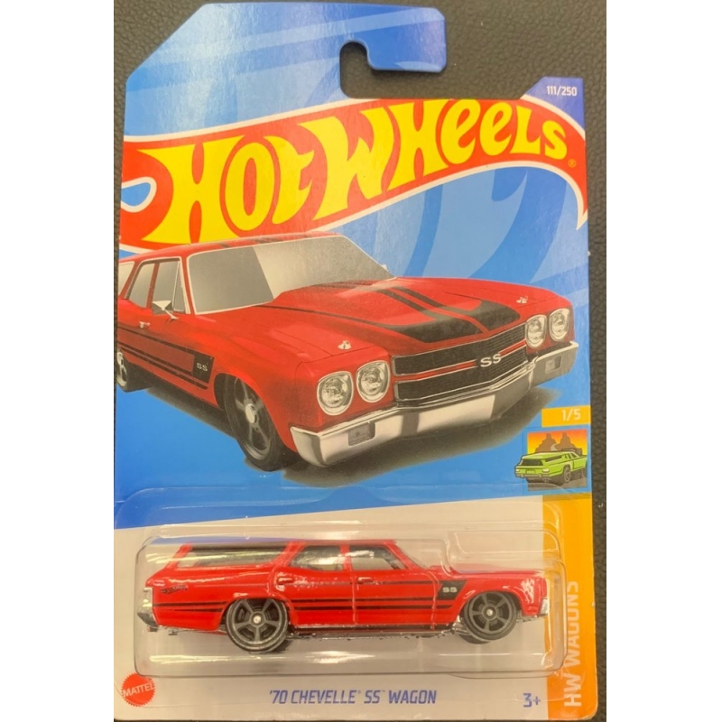 HOT WHEELS - ´70 CHEVELLE SS WAGON VERMELHO DE 2021 1/5 COM BLISTER NORMAL