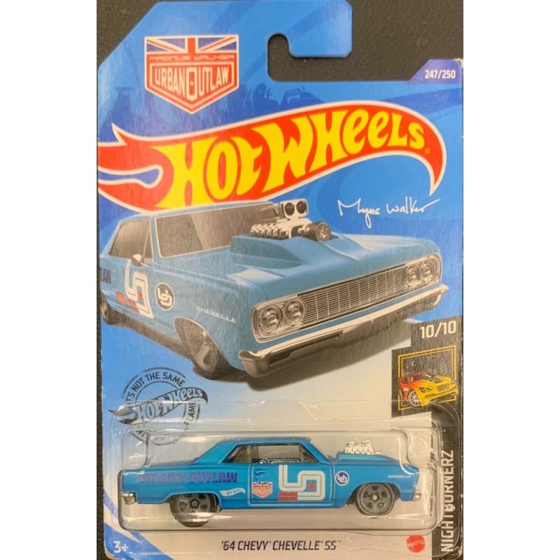 HOT WHEELS - ´64 CHEVY CHEVELLE SS AZUL DE 2018 10/10 COM BLISTER NORMAL