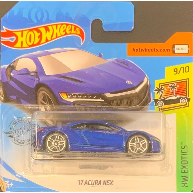 HOT WHEELS - ´17 ACURA NSX AZUL DE 2018 9/10 COM BLISTER PEQUENO