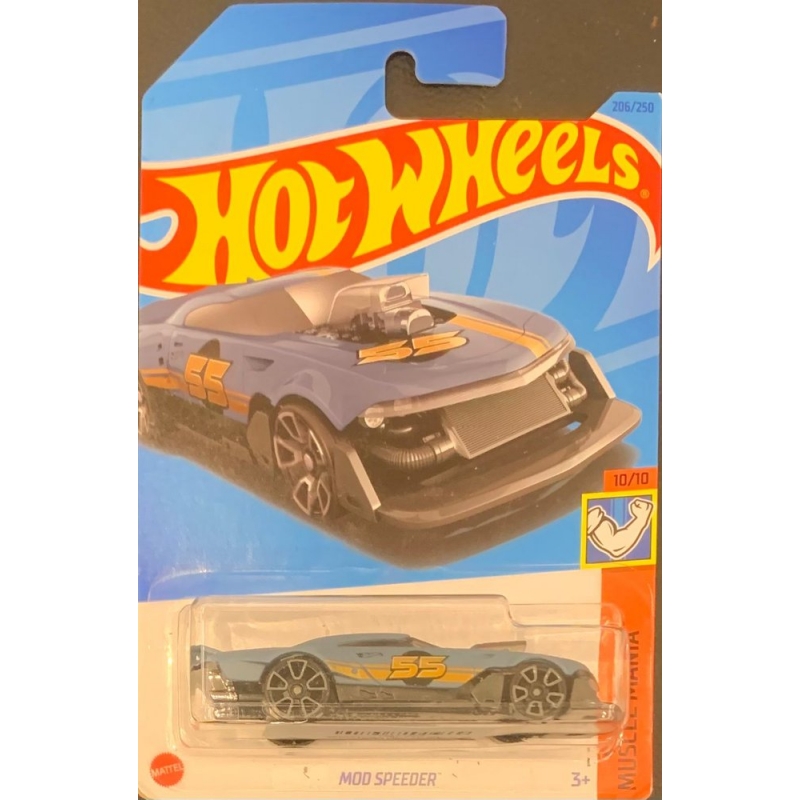 HOT WHEELS - MOD SPEEDER AZUL DE 2021 10/10 COM BLISTER NORMAL