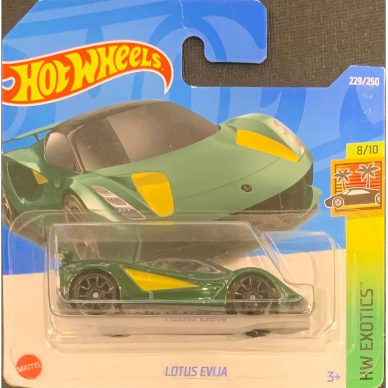 HOT WHEELS - LOTUS EVIJA VERDE DE 2021 8/10 COM BLISTER PEQUENO