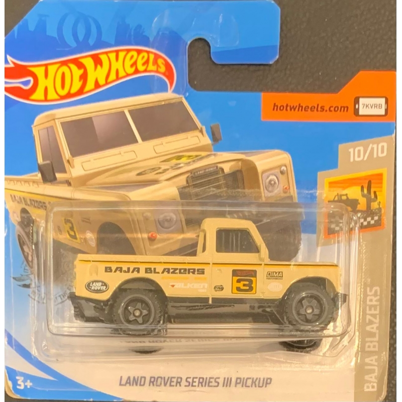 HOT WHEELS - LAND ROVER SERIES III PICKUP BEJE DE 2018 10/10 COM BLISTER PEQUENO