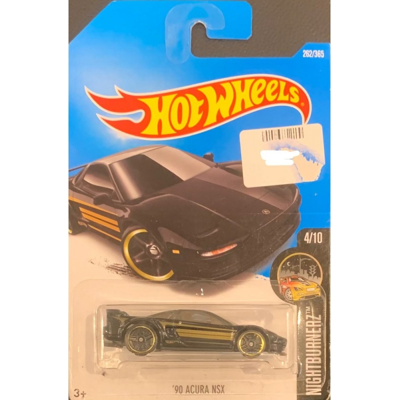 HOT WHEELS - ´90 ACURA NSX PRETO DE 2015 4/10 COM BLISTER NORMAL