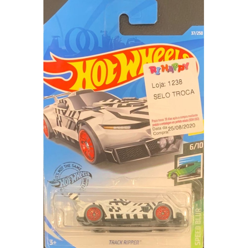 HOT WHEELS - TRACK RIPPER BRANCO DE 2018 6/10 COM BLISTER NORMAL