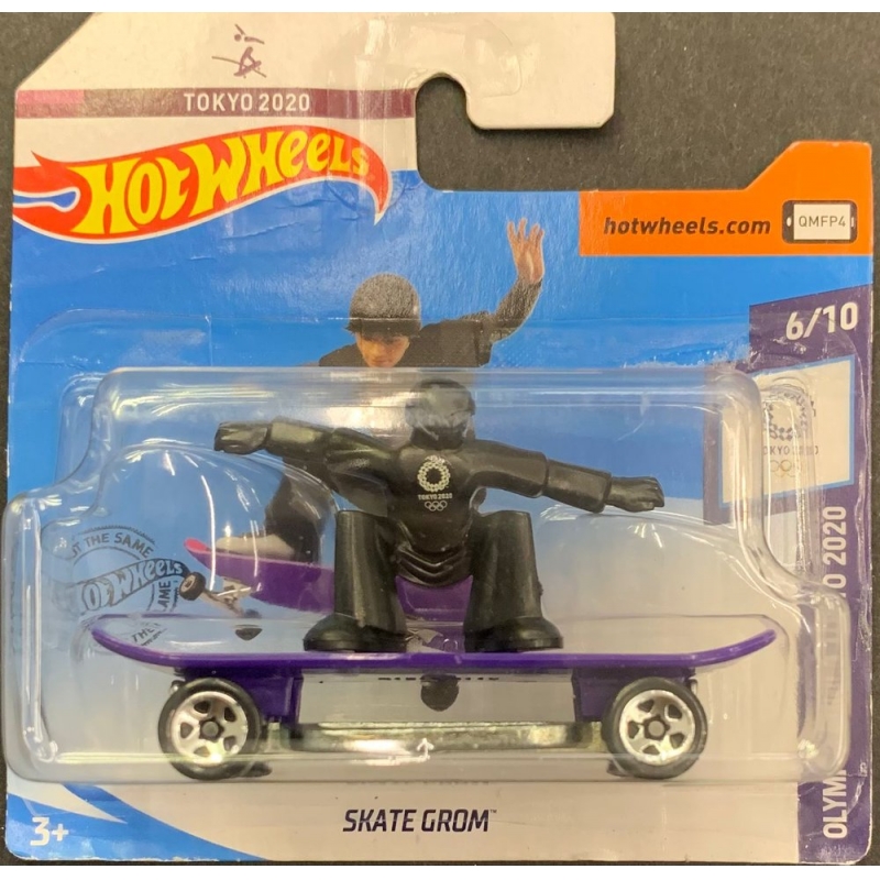 HOT WHEELS - TOKYO 2020 SKATE GROM ROXO DE 2018 6/10 COM BLISTER PEQUENO