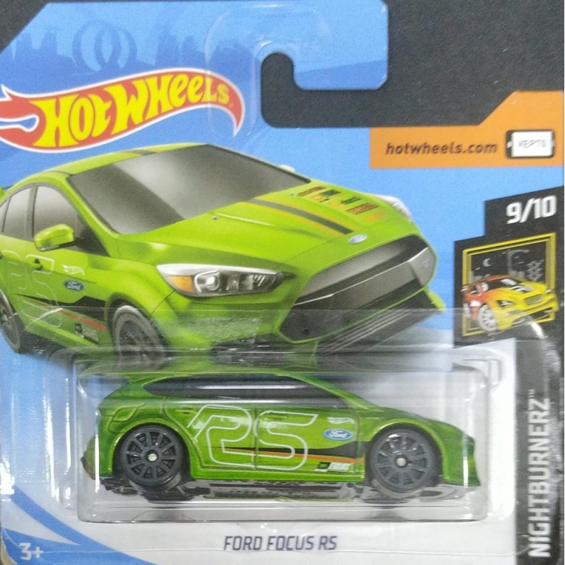 HOT WHEELS FORD FOCUS RS 9/10 VERDE 2018 EMBALAGEM PEQUENA