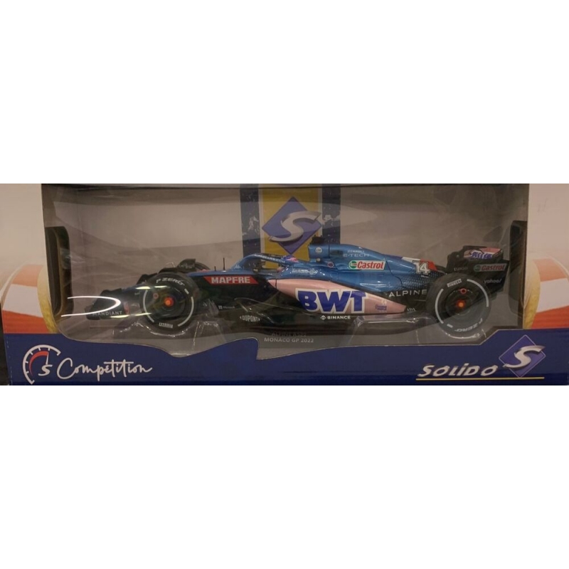 MINIATURA SOLIDO 1:18 COMPETITION ALPINE A522 MONACO GP 2022 AZUL