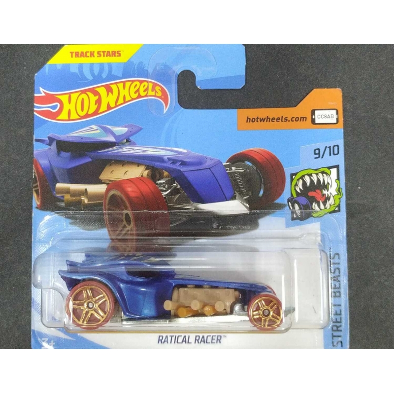 HOT WHEELS TRACK STARS STREET BEASTS RATICALRACER 9/10 T-HUNT 2017 EMBALAGEM PEQ