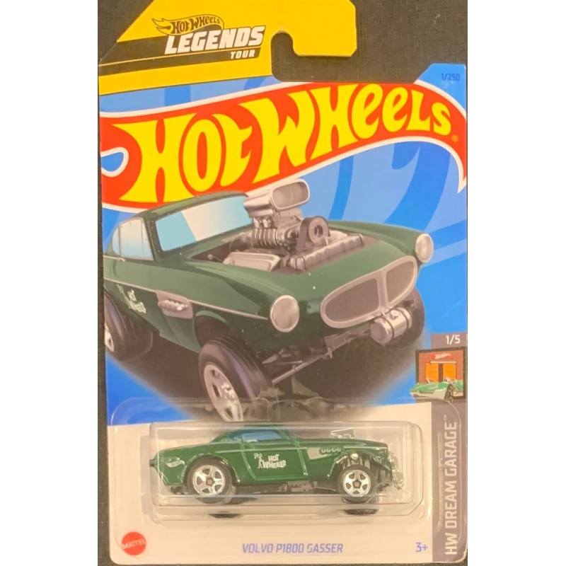 HOT WHEELS - VOLVO P1800 GASSER VERDE DE 2021 1/5 COM BLISTER NORMAL