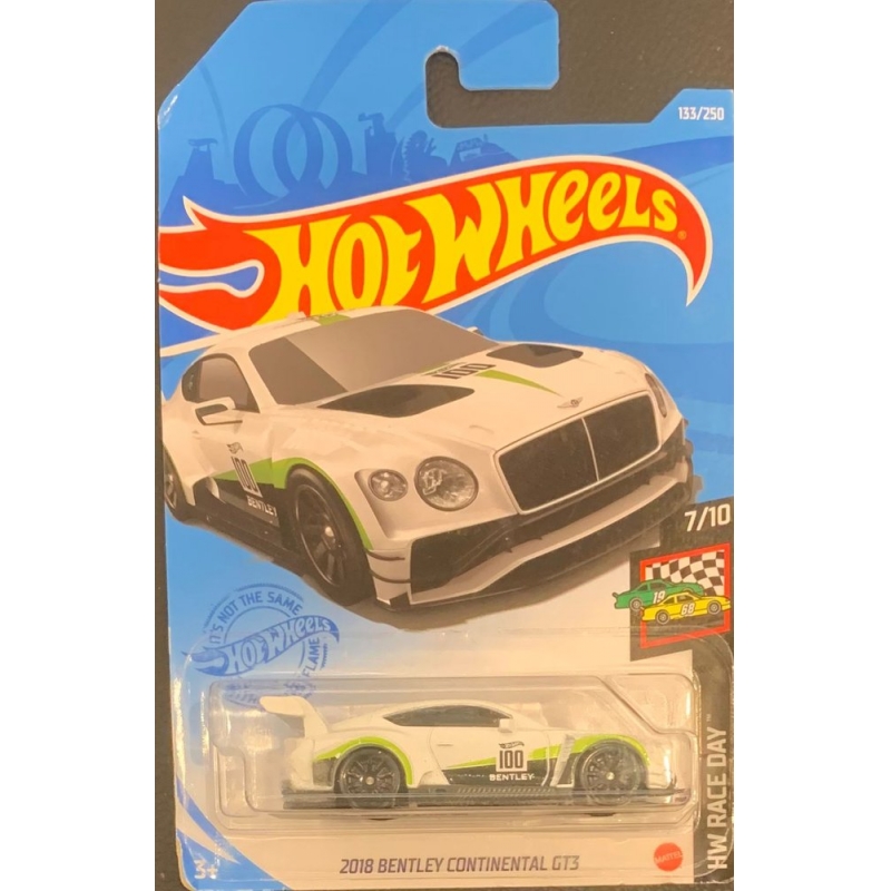 HOT WHEELS - 2018 BENTLEY CONTINENTAL GT3 BRANCO DE 2020 7/10 COM BLISTER NORMAL