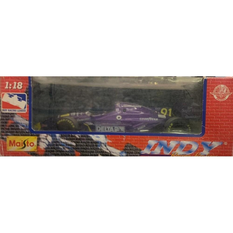 MINIATURA MAISTO 1:18 INDY RACING REPLICAS DELTA THE FAUCET ROXO