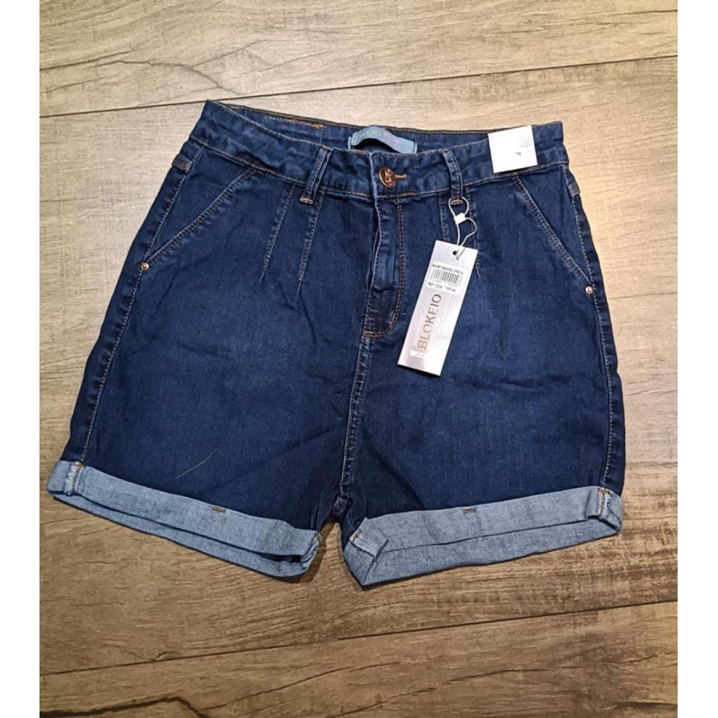 SHORTS JEANS BLOKEIO BARRA VIRADA