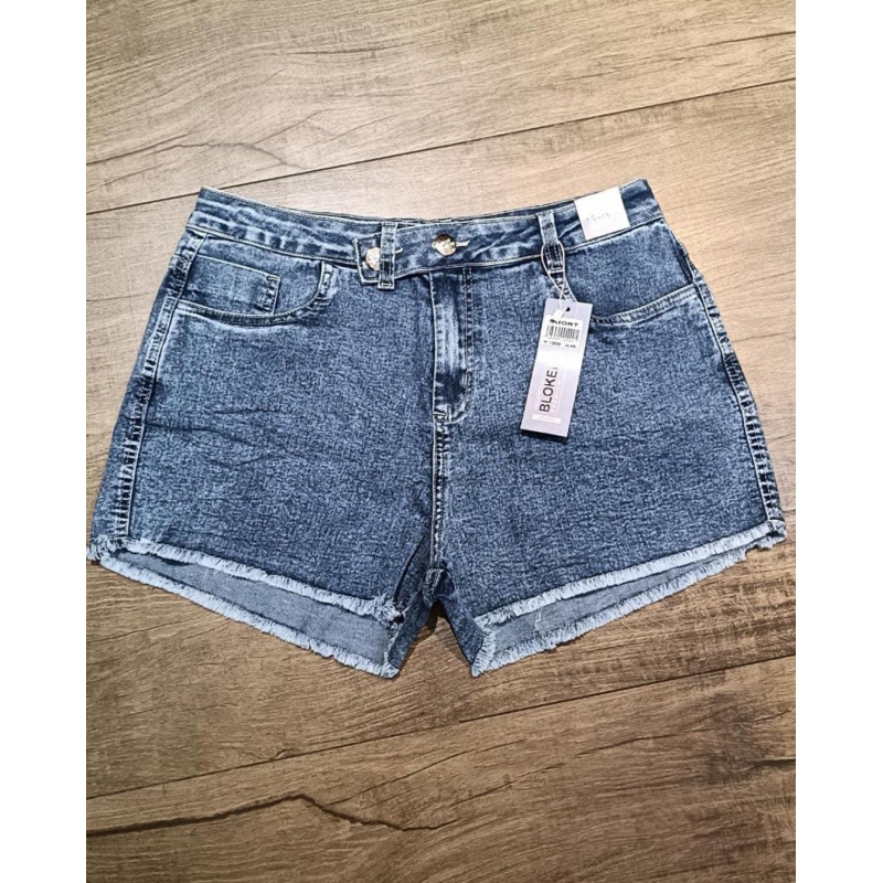 SHORTS JEANS BLOKEIO BARRA DESFIADA