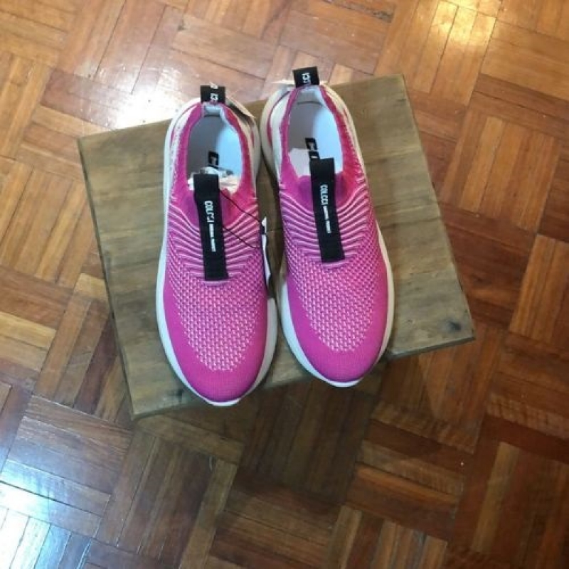 TENIS SLIP ON ESPORTIVO ROSA