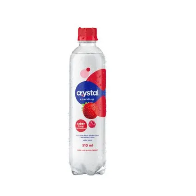 AGUA SABORIZADA CRYSTAL FRUTAS VERMELHAS 510ML