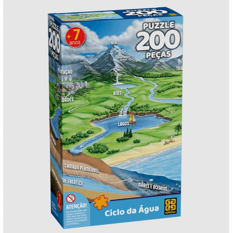 QUEBRA CABEÇA - CICLO DA AGUA - QC 200 PCS