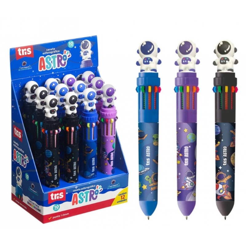 CANETA ESF TRIS ASTRO 1.0 10CORES