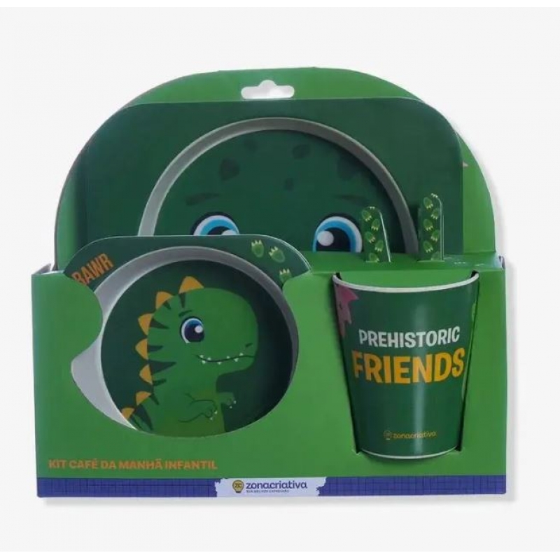 BREAKFAST SET INFANTIL DINOSSAURO