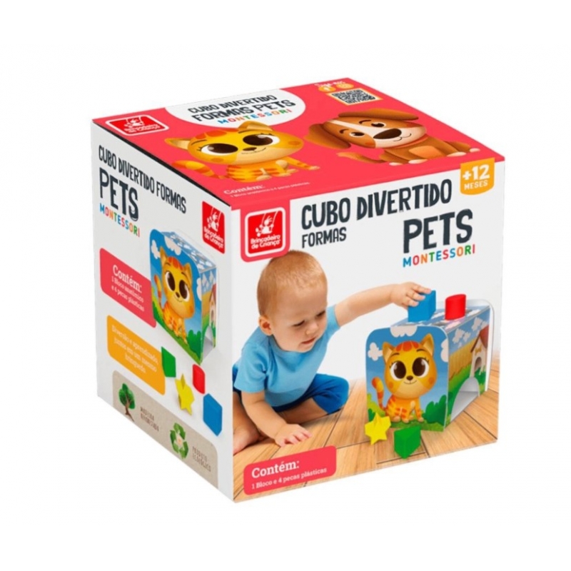 CUBO DIVERTIDO FORMAS PETS MONTESSORI