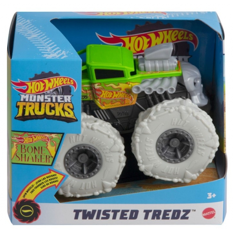 HOT WHEELS MONSTER TRUCKS - TWISTED TREDZ - BONE SHAKER - VERDE 1:43 GVK37