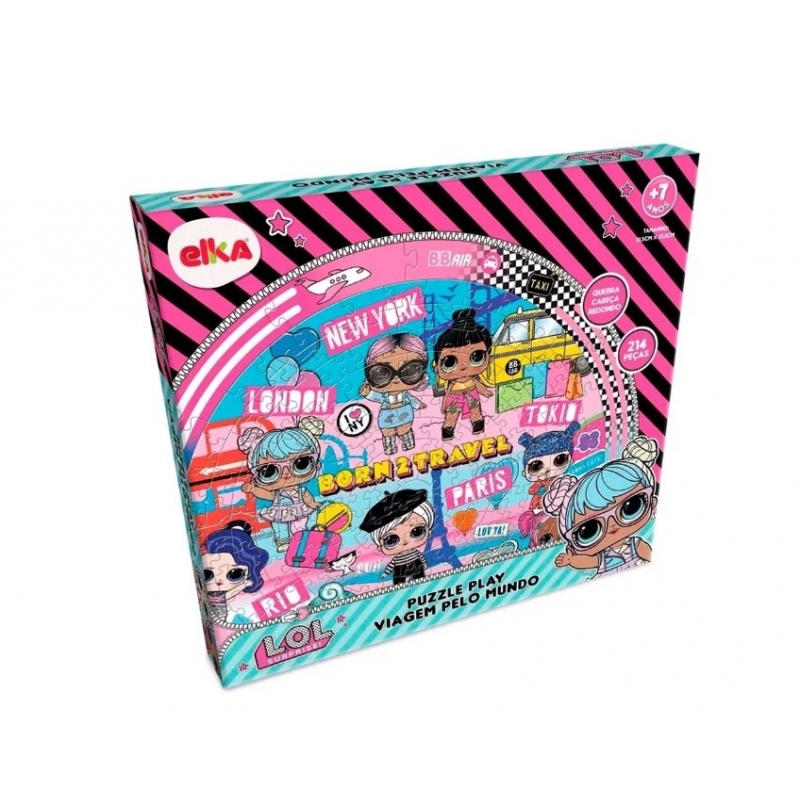 PUZZLE PLAY VIAGEM PELO MUNDO 214 PCS - L.O.L SURPRISE