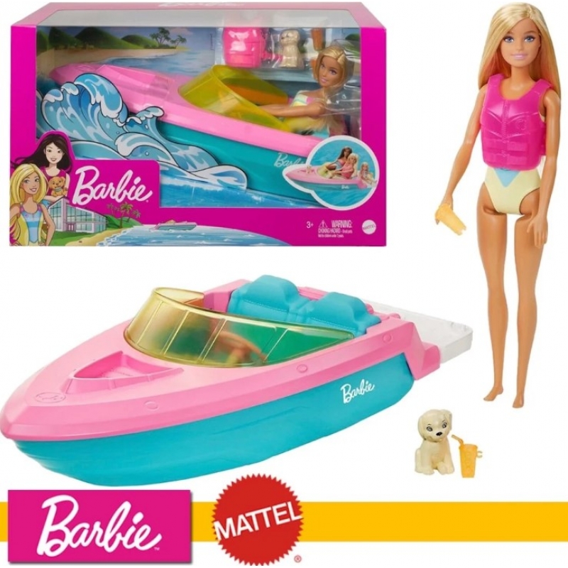 BARBIE BARCO COM BONECA E PETS