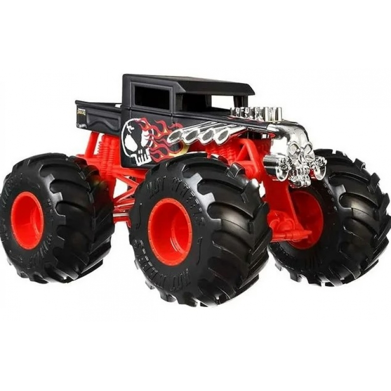 HOT WHEELS MONSTER TRUCKS OVERSIZED - BONE SHAKER PRETO