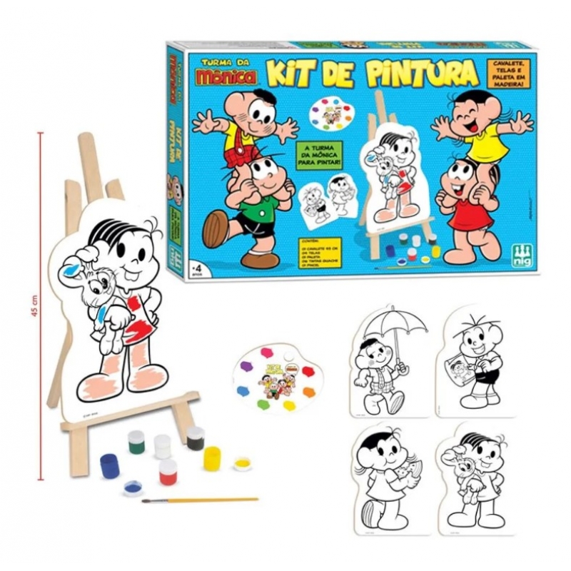 KIT DE PINTURA - TURMA DA MONICA