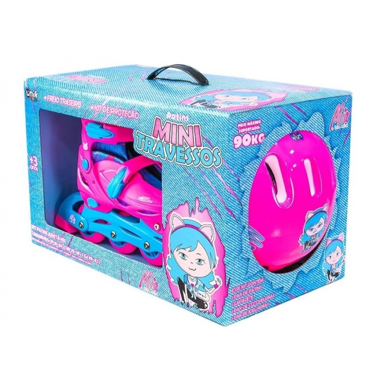 KIT PATINS MINI TRAVESSOS FEMININO 35 38