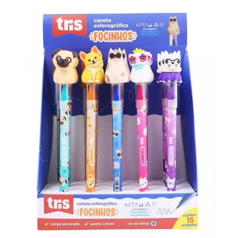 CANETA ESF TRIS FOCINHOS 1.0